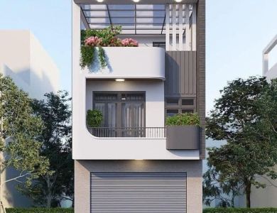 Thiết kế nhà phố 2 tầng sang trọng HCM 