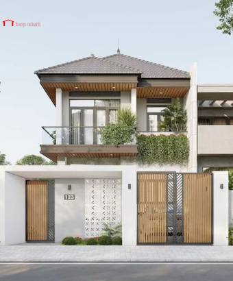 Biệt thự mái Nhật sân vườn sang trọng 
